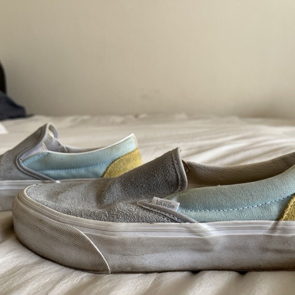 Platform Slip-On VANS Color block. Women's size: 7! In USED condition! Pastels! - Picture 5 of 11